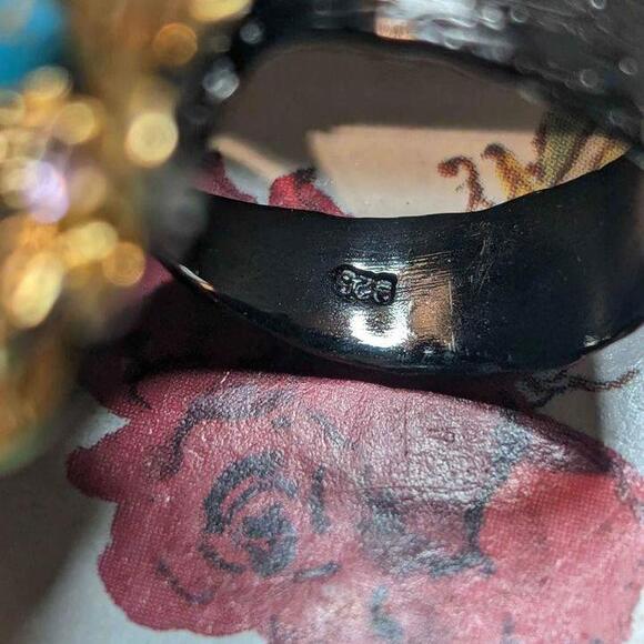 Jewelry 32 ct Natural Turquoise Ring 925 Sterling Silver Size 7 - Picture 5 of 8